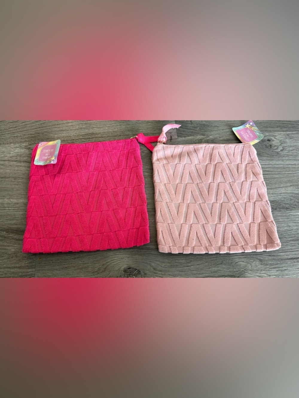 NWT 2 ($3 BUNDLE ADD ON)Cosmetic Cosmetic Pouch - Pink & Light Pink
